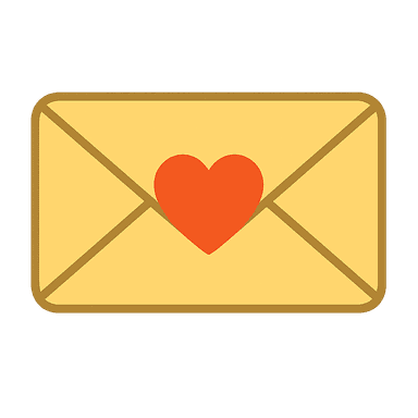Enveloppe avec cœur