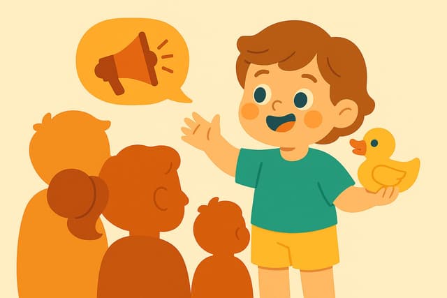 Parler en public : les premiers pas en famille